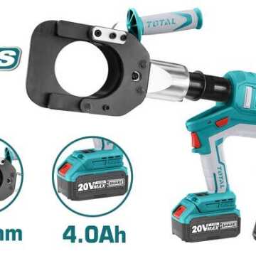 TOTAL ΕΠΑΓΓΕΛΜΑΤΙΚΟΣ ΥΔΡΑΥΛΙΚΟΣ ΚΟΦΤΗΣ ΚΑΛΩΔΙΩΝ ΜΠΑΤ. Li-ion 20V / 4Ah / 2 ΜΠΑΤΑΡΙΕΣ (TRCLI2002)