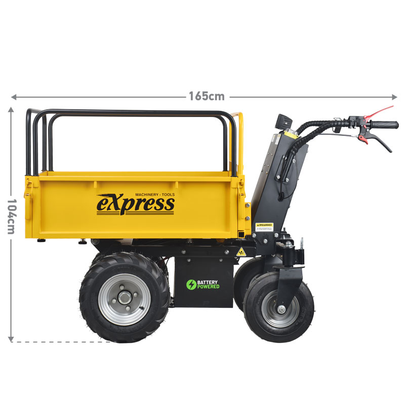 EXPRESS ΗΛΕΚΤΡΙΚΟ ΑΝΑΤΡΕΠΟΜΕΝΟ ΚΑΡΟΤΣΙ 500 ΚΙΛΩΝ - 48V/32Ah , ΠΛΑΤΦΟΡΜΑ ΜΕ ΑΦΑΙΡΟΥΜΕΝΕΣ ΠΟΡΤΕΣ 630106