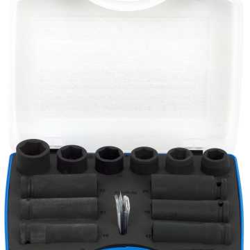 UNIOR Συλλογή από καρυδάκια αέρος 1/2" σε μεταλλική κασετίνα 612508