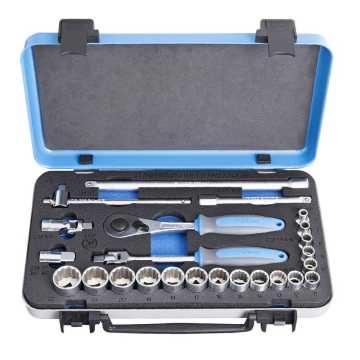 UNIOR Συλλογή από καρυδάκια 3/8" σε μεταλλική κασετίνα 617117