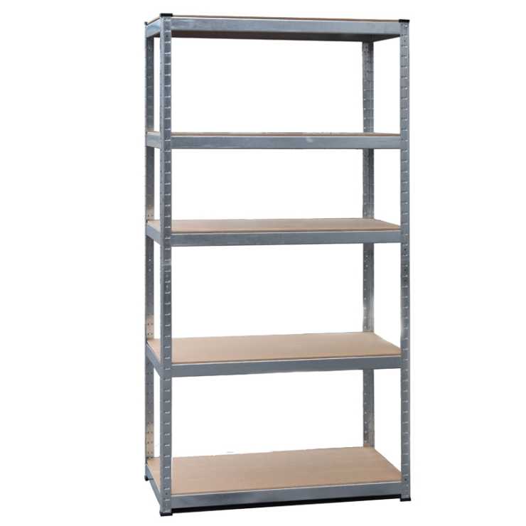 ΡΑΦΙΕΡΑ ΜΕΤΑΛΛΙΚΗ ΓΑΛΒΑΝΙΖΕ ΜΕ ΞΥΛΙΝΑ ΡΑΦΙΑ (MDF)  90x45x180 - 265kg 5 ΡΑΦΙΑ 610411