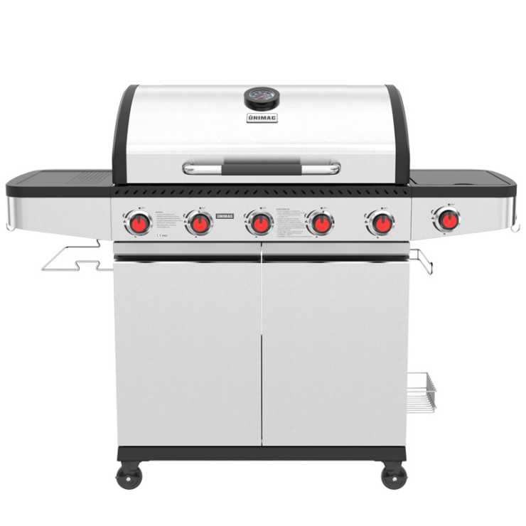 UNIMAC ΨΗΣΤΑΡΙΑ ΥΓΡΑΕΡΙΟΥ INOX BBQ PREMIUM LINE - 5 ΕΣΤΙΕΣ ΚΑΙ 1 ΠΛΑΪΝΟ ΜΑΤΙ 661318