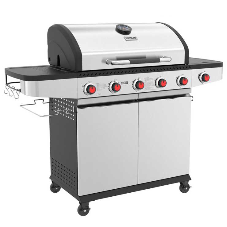 UNIMAC ΨΗΣΤΑΡΙΑ ΥΓΡΑΕΡΙΟΥ INOX BBQ PREMIUM LINE - 5 ΕΣΤΙΕΣ ΚΑΙ 1 ΠΛΑΪΝΟ ΜΑΤΙ 661318