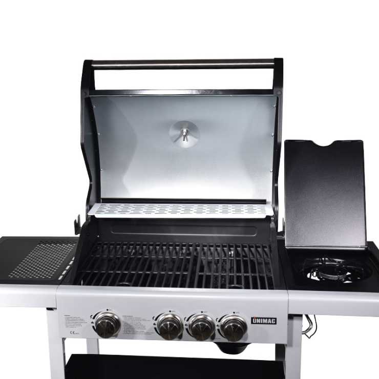 UNIMAC ΨΗΣΤΑΡΙΑ ΥΓΡΑΕΡΙΟΥ BBQ TREND LINE – 3 ΕΣΤΙΕΣ ΚΑΙ 1 ΠΛΑΪΝΟ ΜΑΤΙ 661331