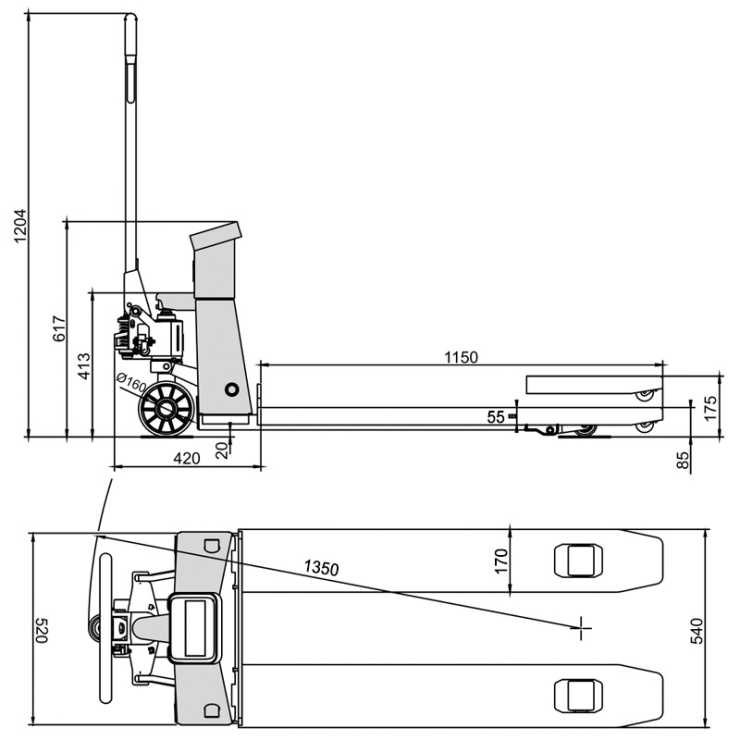 BULLE ΠΑΛΕΤΟΦΟΡΟΡΟ 2,5 ΤΟΝΩΝ ME ΖΥΓΑΡΙΑ 43147