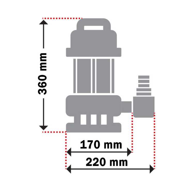KRAFT ΑΝΤΛΙΑ ΥΠΟΒΡΥΧΙΑ ΑΚΑΘΑΡΤΩΝ 1100W 43574