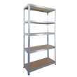 ΡΑΦΙΕΡΑ ΜΕΤΑΛΛΙΚΗ 75x30x172 ΓΑΛΒ. 75kg 5 ΡΑΦΙΑ MDF 610417