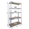 ΡΑΦΙΕΡΑ ΜΕΤΑΛΛΙΚΗ 75x30x172 ΓΑΛΒ. 75kg 5 ΡΑΦΙΑ MDF 610417