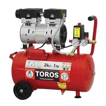 TOROS ΑΕΡΟΣΥΜΠΙΕΣΤΗΣ OILFREE ΧΑΜΗΛΟΥ ΘΟΡΥΒΟΥ 24LT, 1HP 40151