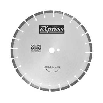 EXPRESS ΔΙΣΚΟΣ ΚΟΠΗΣ ΜΠΕΤΟΝ & ΑΣΦΑΛΤΟΥ Φ 350x25.4mm 603013