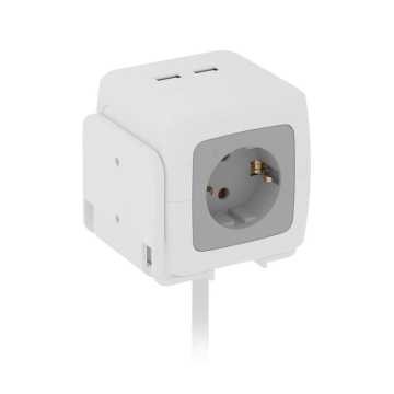 UNIMAC ΠΟΛΥΠΡΙΖΟ ΚΥΒΟΣ 4 ΘΕΣΕΩΝ +2x USB 607070 UNIMAC ΠΟΛΥΠΡΙΖΟ ΚΥΒΟΣ 4 ΘΕΣΕΩΝ +2x USB 607070