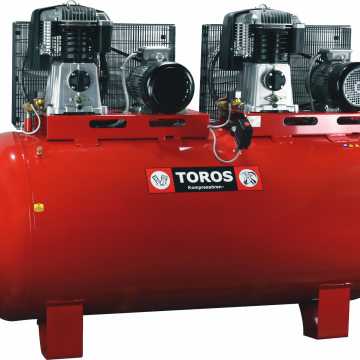 TOROS ΑΕΡΟΣΥΜΠΙΕΣΤΗΣ ME 2 ΚΕΦΑΛΕΣ ΜΕ ΙΜΑΝΤΑ 900LIT/20HP-(10+10)HP ΜΕ ΠΙΝΑΚΑ Υ/Δ 602075