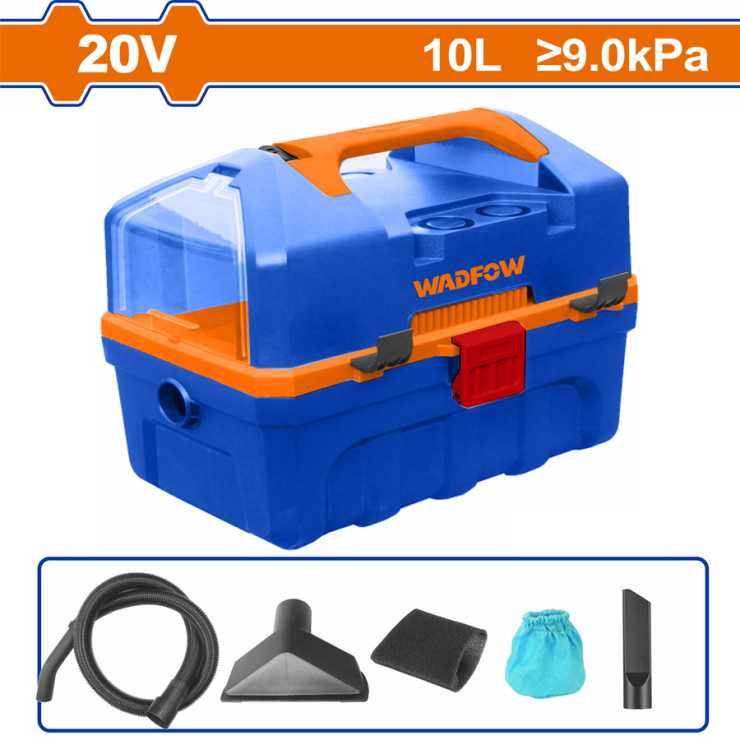 WADFOW ΣΚΟΥΠΑ 10Lit ΜΠΑΤΑΡΙΑΣ Li-ion 20V ΧΩΡΙΣ ΜΠΑΤΑΡΙΑ & ΦΟΡΤΙΣΤΗ (WQV2A10)