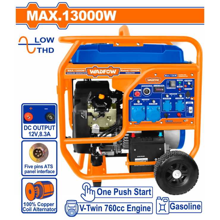 WADFOW ΗΛΕΚΤΡΟΓΕΝΝΗΤΡΙΑ ΒΕΝΖΙΝΗΣ 13.000W (WGEAA15V)