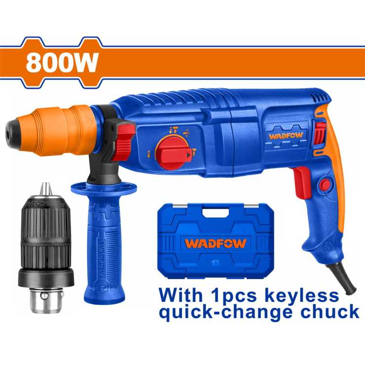 WADFOW ΠΙΣΤΟΛΕΤΟ ΠΕΡΙΣΤΡ. SDS-PLUS 800W ΜΕ ΤΑΧΥΤΣΟΚ (WRH1D26-2)