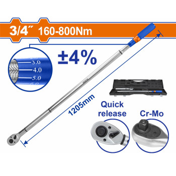 WADFOW ΔΥΝΑΜΟΚΛΕΙΔΟ 3/4" 1205mm / 160-800Nm (WWQ8D32)