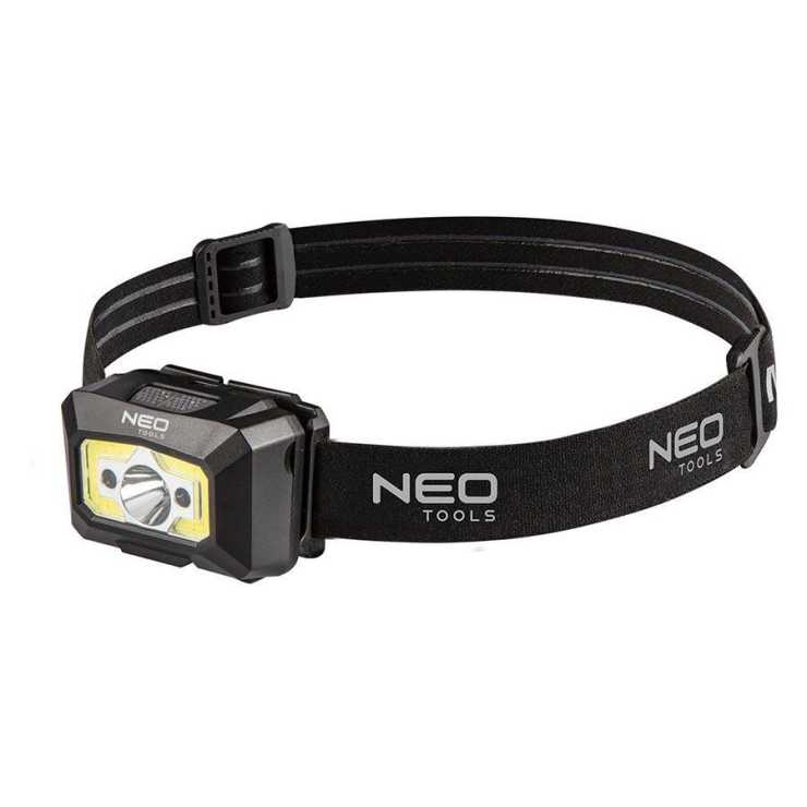 NEO TOOLS Φακός κεφαλής επαναφορτιζόμενος 250Lumens με αισθητήρα κίνησης 99-073