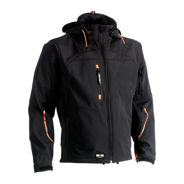 Poseidon soft shell jacket BLACK