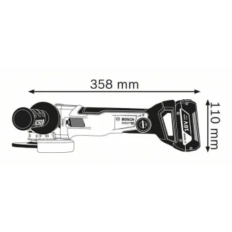 BOSCH GWX 18V-10 C Professional γωνιακός λειαντήρας μπαταρίας (Solo) 06017B0200