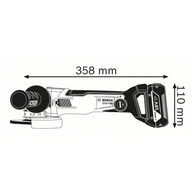 BOSCH GWX 18V-10 C Professional γωνιακός λειαντήρας μπαταρίας (Solo) 06017B0200