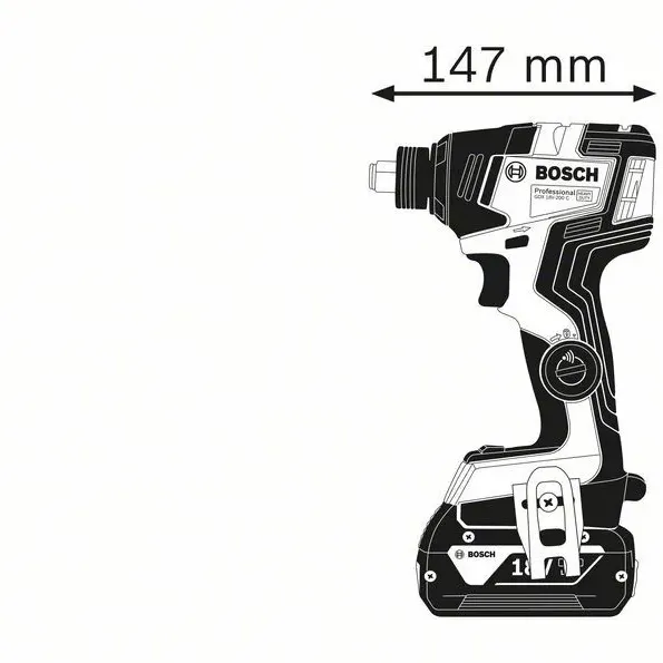 BOSCH GDX 18V-200 C Περιστροφικό Kρουστικό Kατσαβίδι Mπαταρίας σε L-Boxx (Solo)-06019G4202