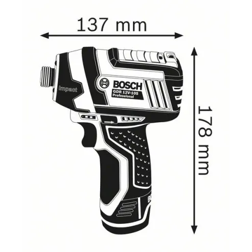BOSCH GDR 12V-105 Professional Παλμικό Κατσαβίδι L-Boxx ( Solo )-06019A6906