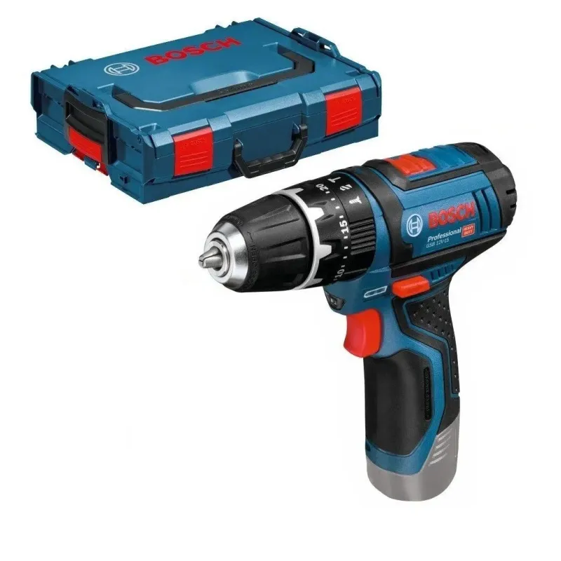 BOSCH GSB 12V-15 Professional - Κρουστικό δραπανοκατσάβιδο μπαταρίας (Solo) - L-Boxx 06019B690E