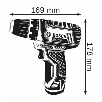 BOSCH GSR 12V-15 Δραπανοκατσάβιδο Μπαταρίας Professional (Solo)-L-Boxx-060186810D