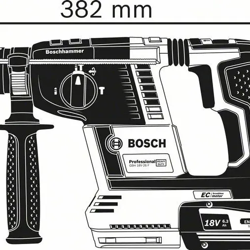 BOSCH - GBH 18V-26 F Περιστροφικό Πιστολέτο Μπαταρίας Professional σε L-Boxx (2x5.0Ah και 1x8.0Ah)-0615990K7Z