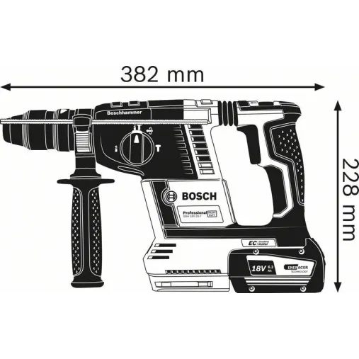 BOSCH - GBH 18V-26 F Περιστροφικό Πιστολέτο Μπαταρίας Professional σε L-Boxx (2x5.0Ah και 1x8.0Ah)-0615990K7Z