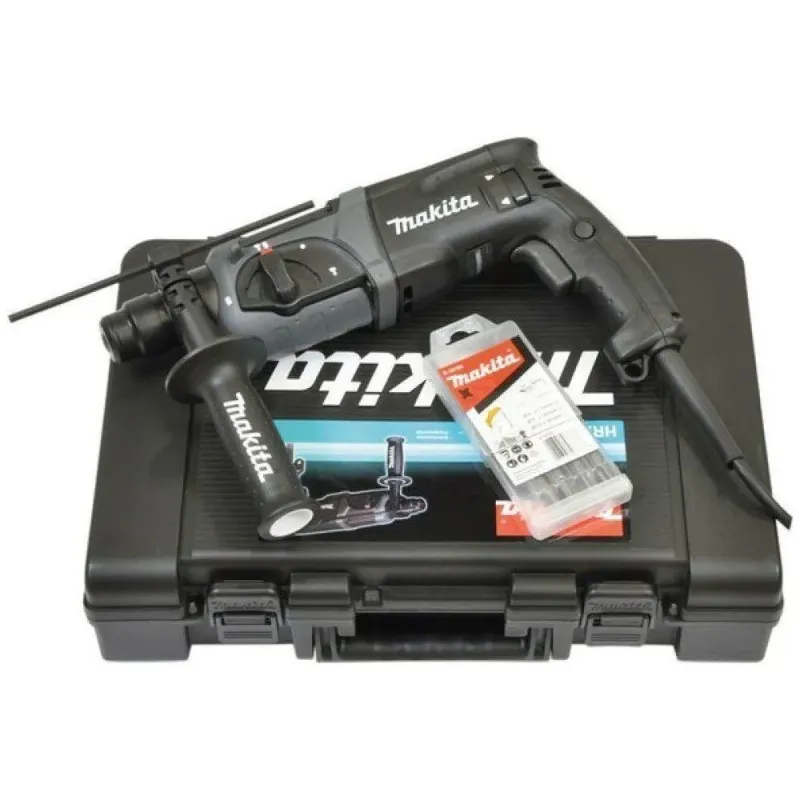 MAKITA Μαύρη Έκδοση Περιστροφικό Πιστολέτο 780W, SDS-Plus + σετ Τρυπάνια HR2470BX40 