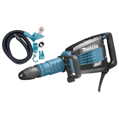 MAKITA Κατεδαφιστικό SDS-MAX 1500W με AVT και Κιτ Συλλογής Σκόνης HM1214CV 