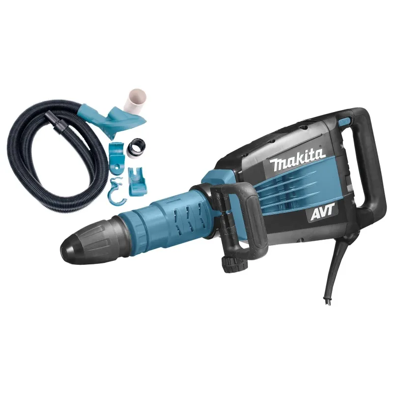 MAKITA Κατεδαφιστικό SDS-MAX 1500W με AVT και Κιτ Συλλογής Σκόνης HM1214CV 