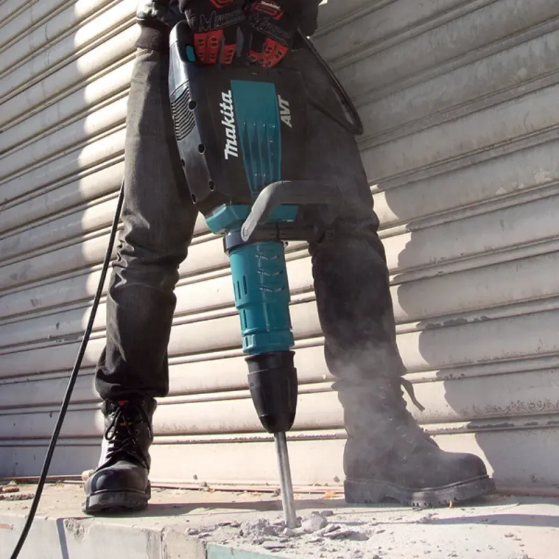MAKITA Κατεδαφιστικό SDS-MAX 1500W με AVT και Κιτ Συλλογής Σκόνης HM1214CV 