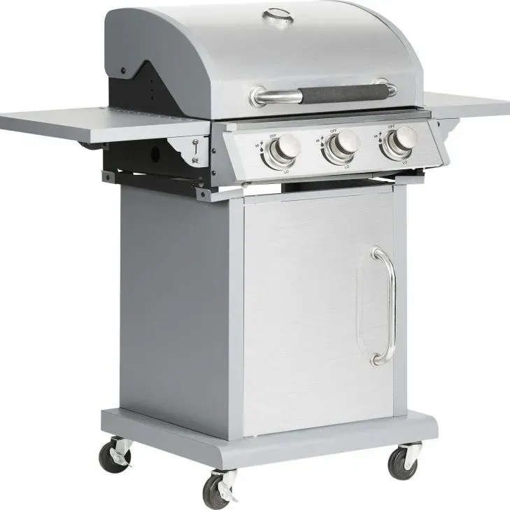 BORMANN BBQ5030 Ψησταριά Υγραερίου Inox με Μαντεμένια Σχάρα 3 Εστίες 033110