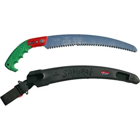 SAMURAI Πριόνι Χειρός Με Κυρτή Λάμα 18cm τριπλής οδόντωσης και Θήκη Ζώνης GC-180-LH