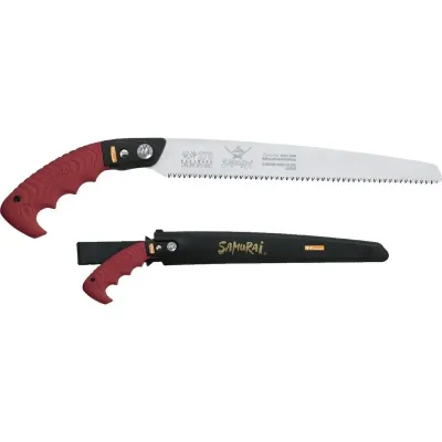 SAMURAI Πριόνι Χειρός Με Ευθεία Λάμα 24cm Λεπτής Οδόντωσης Και Θήκη Ζώνης KS-240-SH