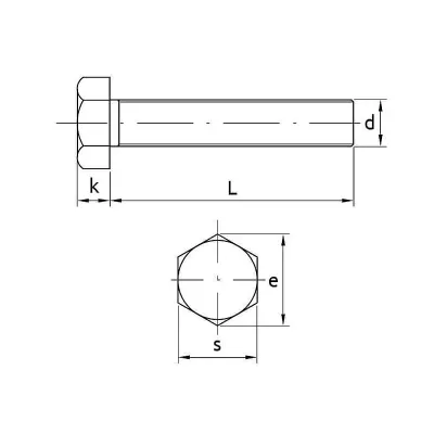 ΒΙΔΕΣ DIN 933-8.8 ΕΞΑΓ. ΚΕΦΑΛΗΣ ΓΑΛΒΑΝΙΖΕ M10x15 200TMX