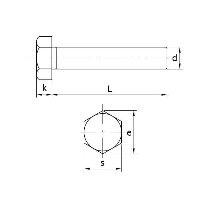 ΒΙΔΕΣ DIN 933-8.8 ΕΞΑΓ. ΚΕΦΑΛΗΣ ΓΑΛΒΑΝΙΖΕ M10x15 200TMX