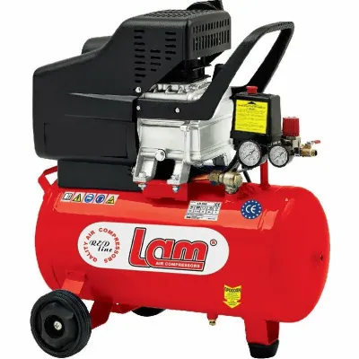  Lam Μονοφασικό Κομπρεσέρ Αέρος με Ισχύ 2.5hp και Αεροφυλάκιο 24lt  LR 25/2.5 