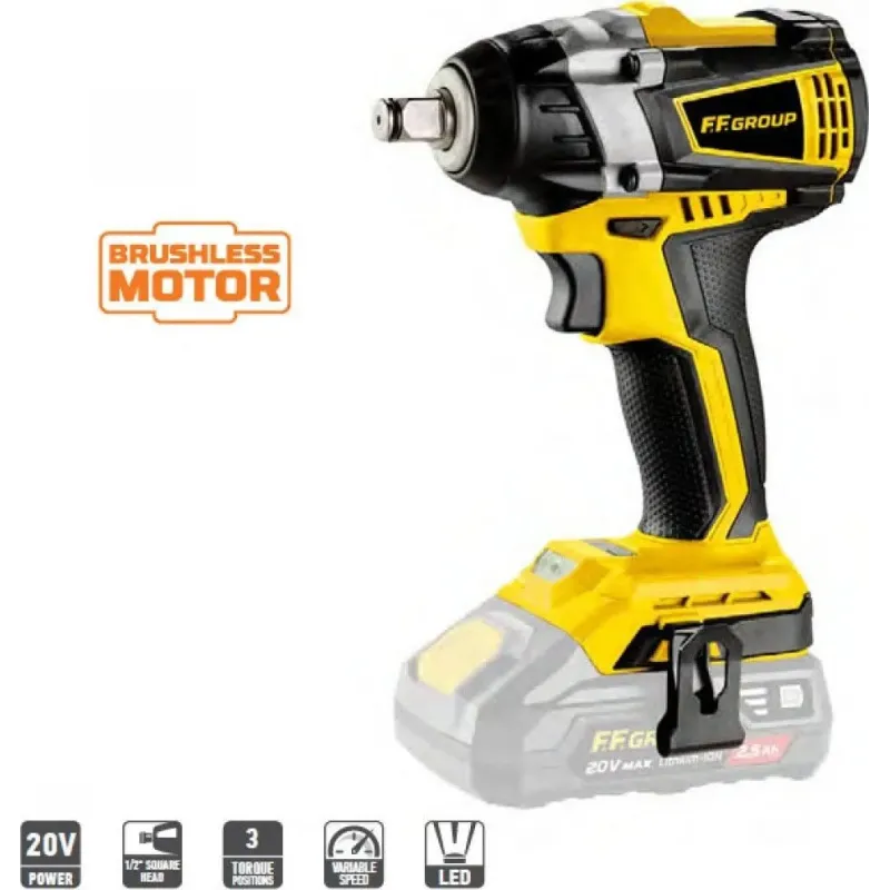 FFGROUP CIW/300-BL 20V PLUS Μπουλονόκλειδο μπαταρίας BRUSHLESS 43201