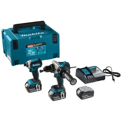 MAKITA DLX2418TJ ΣΕΤ 18V/5.0Ah DHP486+DTD153+3xBL1850B+DC18RC+MAKPAC  
