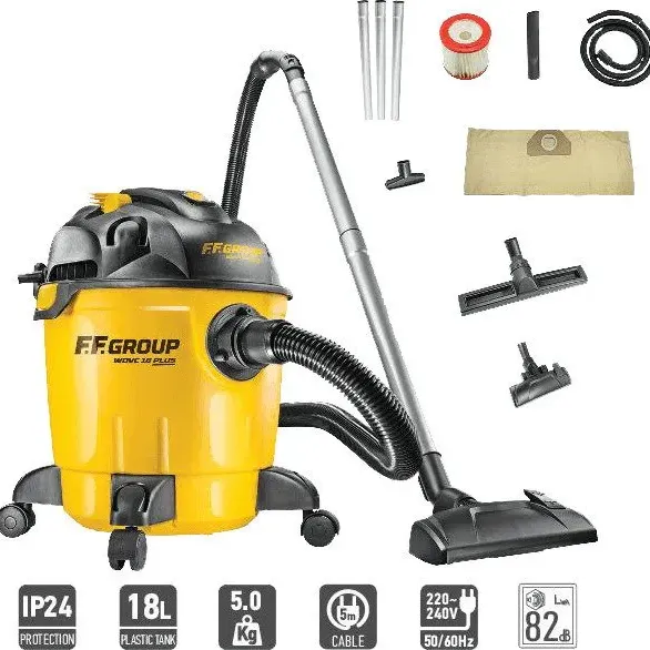 FF Group Σκούπα Ηλεκτρική Υγρών και Στερεών WDVC 18 Plus 18L 1200W 43501