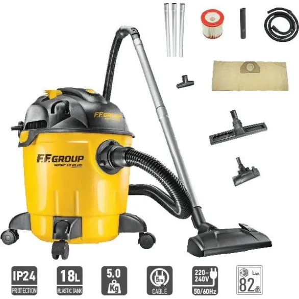 FF Group Σκούπα Ηλεκτρική Υγρών και Στερεών WDVC 18 Plus 18L 1200W 43501