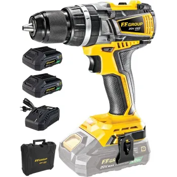F.F. Group CHD/60-BL 20V Pro Κρουστικό Δραπανοκατσάβιδο Μπαταρίας 20V 2x2.0Ah 46671