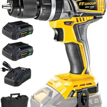 F.F. Group CHD/60-BL 20V Pro Κρουστικό Δραπανοκατσάβιδο Μπαταρίας 20V 2x2.0Ah 46671