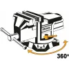 Ingco Μέγγενη Πάγκου Περιστρεφόμενη 100mm HBV084