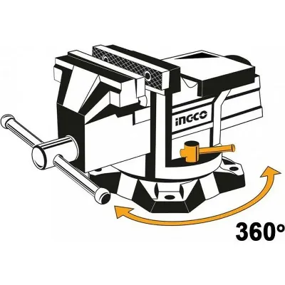Ingco Μέγγενη Πάγκου Περιστρεφόμενη 100mm HBV084