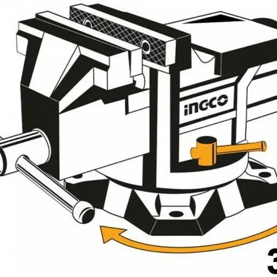 Ingco Μέγγενη Πάγκου Περιστρεφόμενη 100mm HBV084