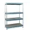 AR SHELVING ΡΑΦΙ ΜΕΤΑΛΛΙΚΟ ΜΕ 4 ΡΑΦΙΑ ΝΟΒΟΠΑΝ Π1200 X Β500 X Υ1760 300KG/ΡΑΦΙ 17612050